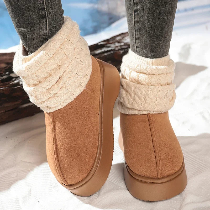 Classic Mini Dipper Puffer Women’s Winter Snow Boots – Faux Suede