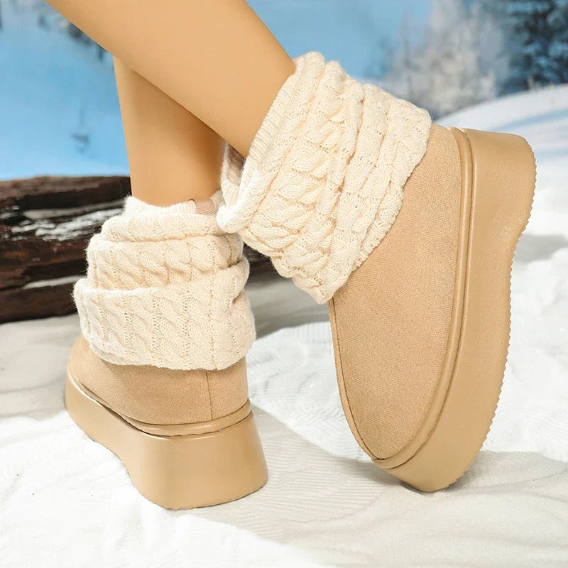 Classic Mini Dipper Puffer Women’s Winter Snow Boots – Faux Suede