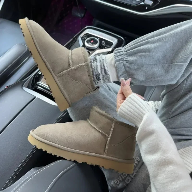 Womens Classic Ultra Mini Boot - Sand – Sheepskin & Leather, Warm and Stylish