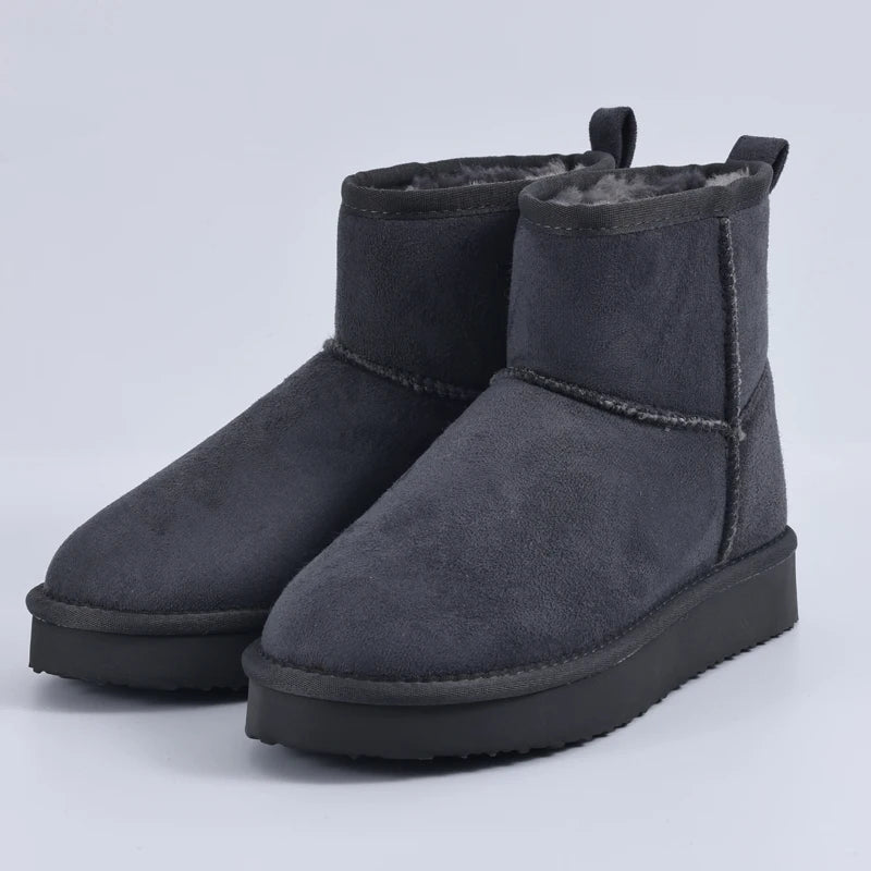 Classic Mini II Taba Women’s Waterproof Suede Ankle Snow Boots – Winter Warm