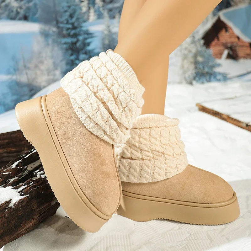 Classic Mini Dipper Puffer Women’s Winter Snow Boots – Faux Suede