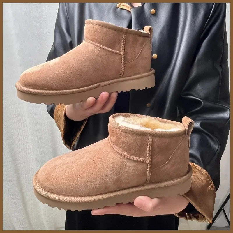 Womens Classic Ultra Mini Boot - Sand – Sheepskin & Leather, Warm and Stylish