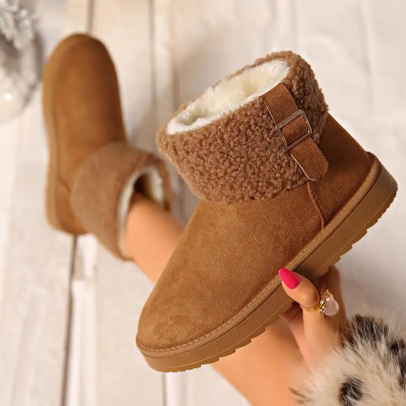 Classic Ultra Mini Maxi Curly Brown Women’s Winter Ankle Boots – Faux Fur & Plush
