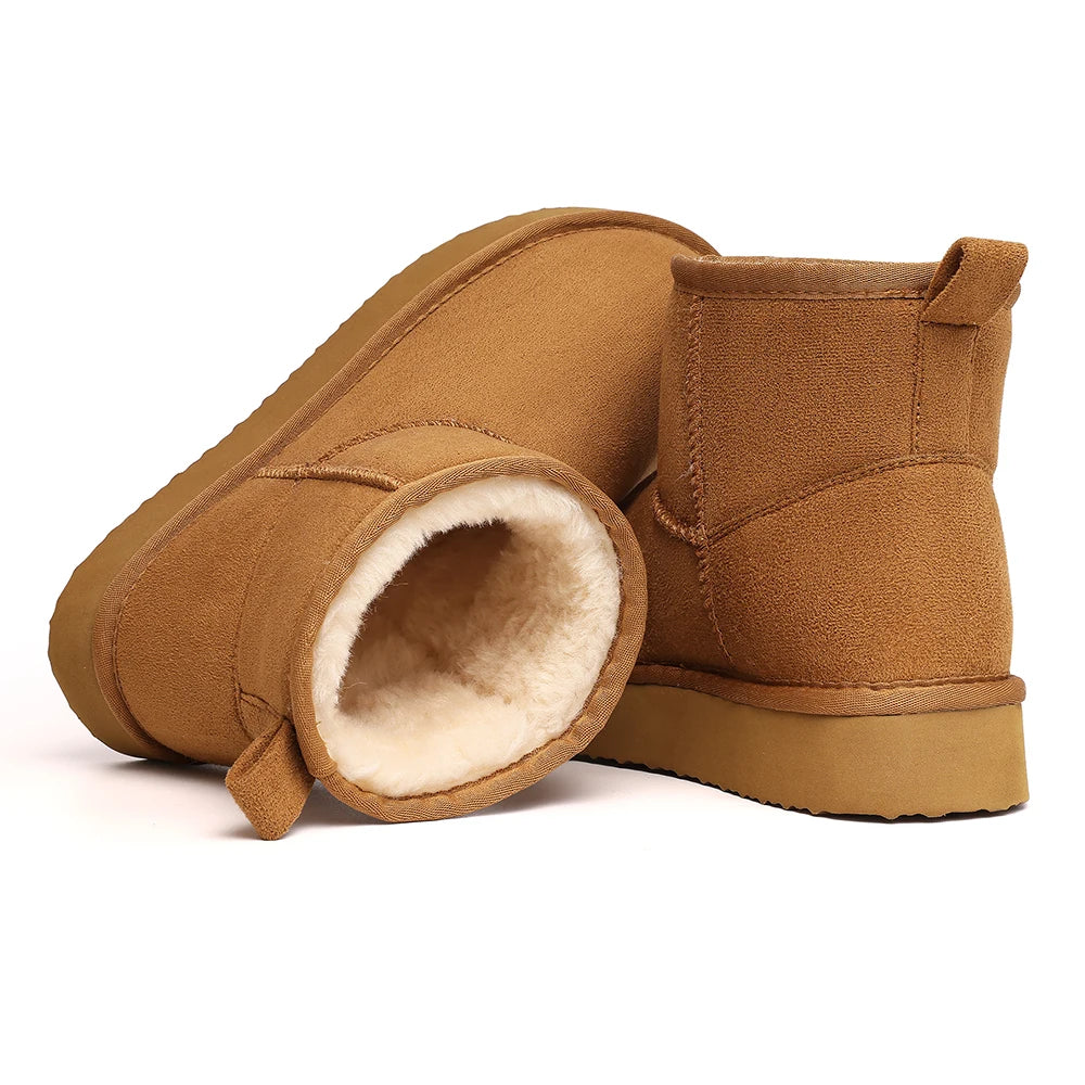 Classic Mini II Taba Women’s Waterproof Suede Ankle Snow Boots – Winter Warm
