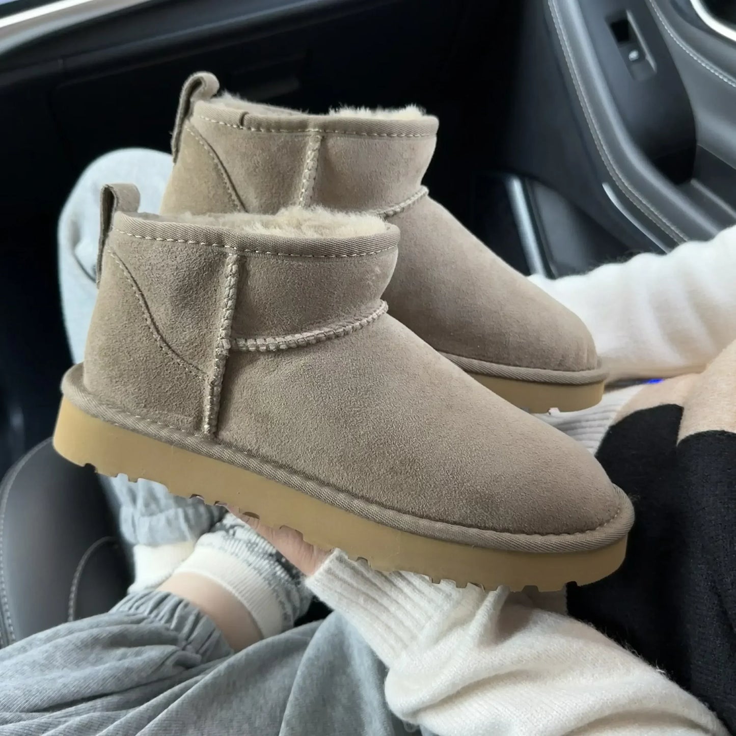 Womens Classic Ultra Mini Boot - Sand – Sheepskin & Leather, Warm and Stylish