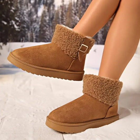 Classic Ultra Mini Maxi Curly  Brown Women’s Winter Ankle Boots – Faux Fur & Plush