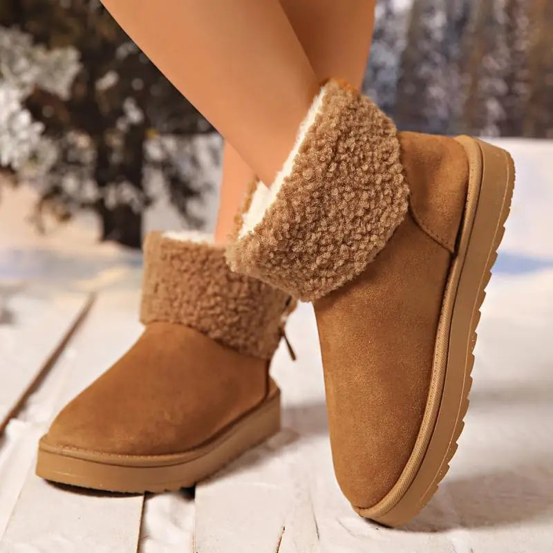 Classic Ultra Mini Maxi Curly  Brown Women’s Winter Ankle Boots – Faux Fur & Plush