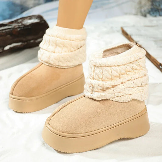 Classic Mini Dipper Puffer Women’s Winter Snow Boots – Faux Suede
