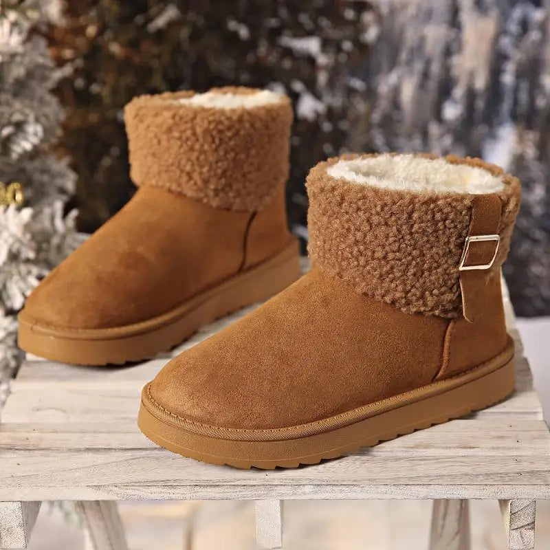 Classic Ultra Mini Maxi Curly  Brown Women’s Winter Ankle Boots – Faux Fur & Plush
