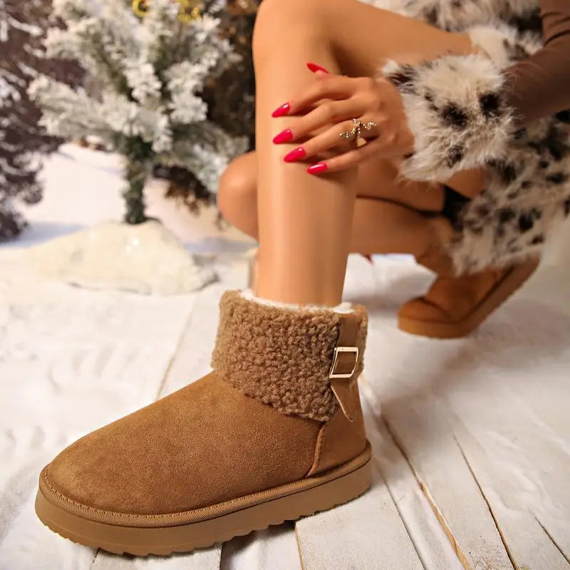 Classic Ultra Mini Maxi Curly  Brown Women’s Winter Ankle Boots – Faux Fur & Plush