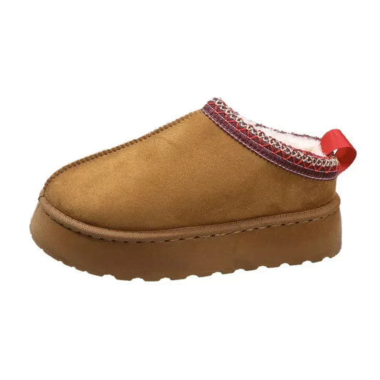 Women's Tazz Chestnut  Winter Snow Boots – Cashmere, Warm, Thick Sole, Heel-Free